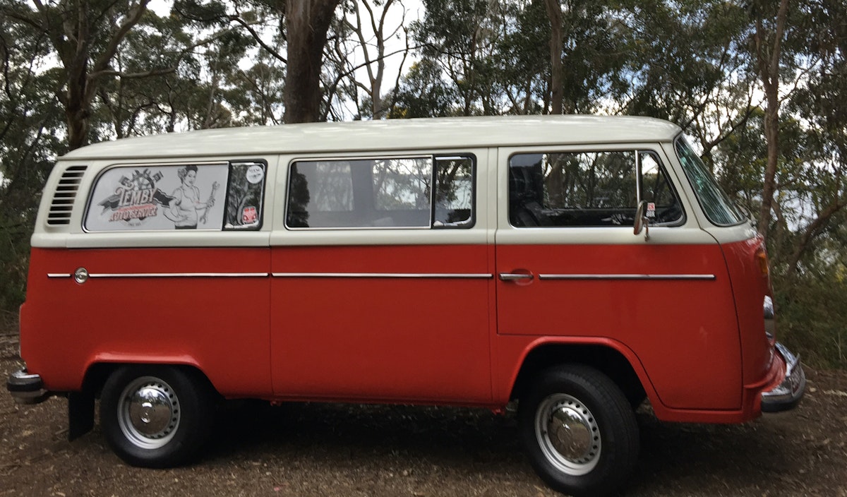 This 1979 Volkswagon Kombi Transporter is one of our favourites, a great versatile vehicle for work and play. 

Think 'Kombi' and you are automatically thinking of the 'Flower Power' movment from the 60's & 70's as well as the iconic aussie 'Surfer'. 

This Type 2 model has been continuously manufactured between 1950 to 2021 in various body styles and interior layouts. The Type 2 has 6 generations: T1 - T6 with various nicknames like Transporter, Microbus, Kombi, Bus and Minibus.